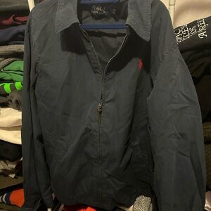 Polo by Ralph Lauren Men's Dark Blue Jacket with Red Logo